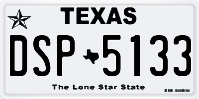 TX license plate DSP5133