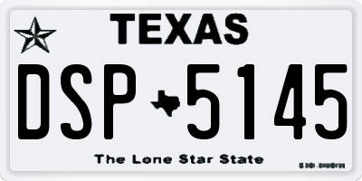 TX license plate DSP5145