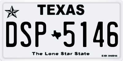 TX license plate DSP5146