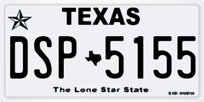 TX license plate DSP5155
