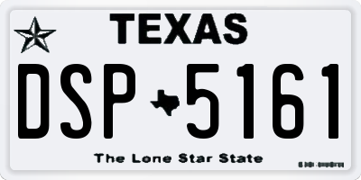TX license plate DSP5161