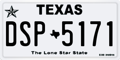 TX license plate DSP5171