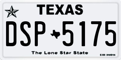 TX license plate DSP5175