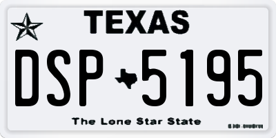 TX license plate DSP5195