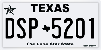 TX license plate DSP5201