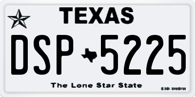 TX license plate DSP5225