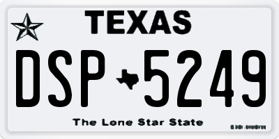 TX license plate DSP5249