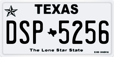 TX license plate DSP5256