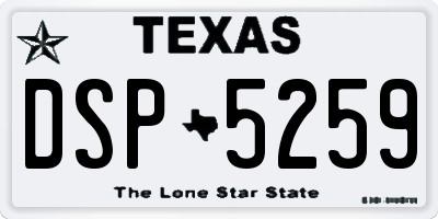 TX license plate DSP5259
