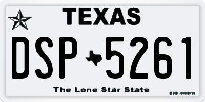 TX license plate DSP5261
