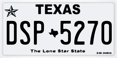 TX license plate DSP5270