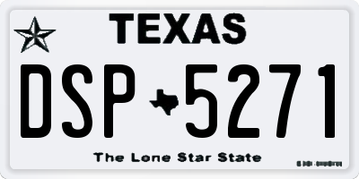TX license plate DSP5271