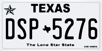 TX license plate DSP5276