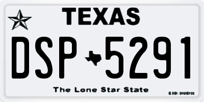 TX license plate DSP5291