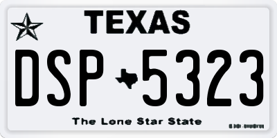 TX license plate DSP5323