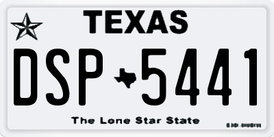 TX license plate DSP5441