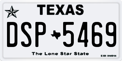TX license plate DSP5469