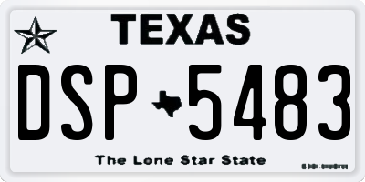 TX license plate DSP5483
