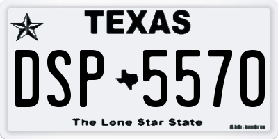 TX license plate DSP5570