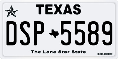 TX license plate DSP5589