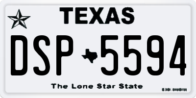 TX license plate DSP5594