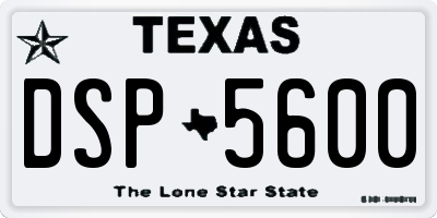TX license plate DSP5600