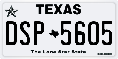 TX license plate DSP5605