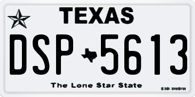 TX license plate DSP5613