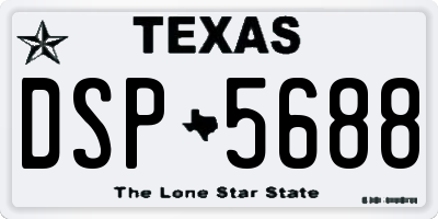 TX license plate DSP5688