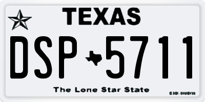 TX license plate DSP5711
