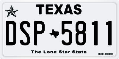 TX license plate DSP5811