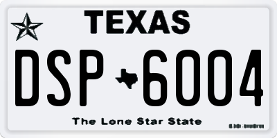 TX license plate DSP6004