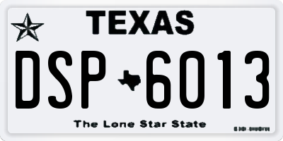 TX license plate DSP6013
