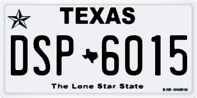 TX license plate DSP6015