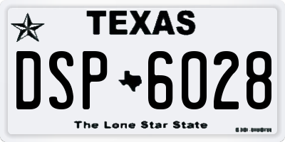TX license plate DSP6028