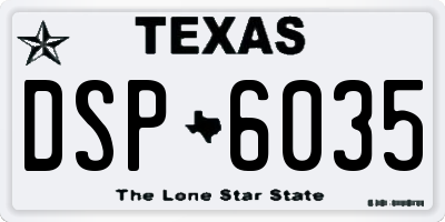 TX license plate DSP6035