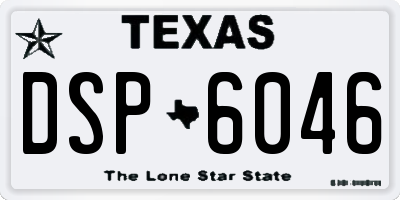 TX license plate DSP6046