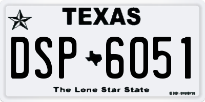 TX license plate DSP6051