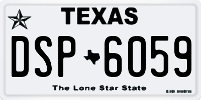 TX license plate DSP6059