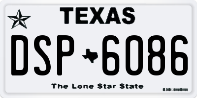 TX license plate DSP6086