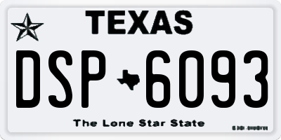 TX license plate DSP6093