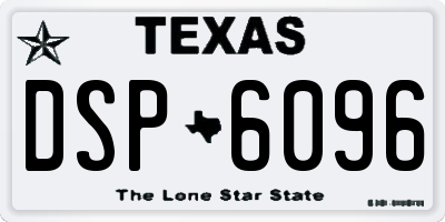 TX license plate DSP6096