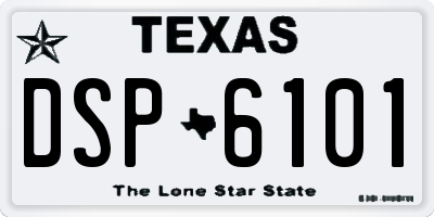 TX license plate DSP6101