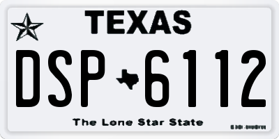TX license plate DSP6112