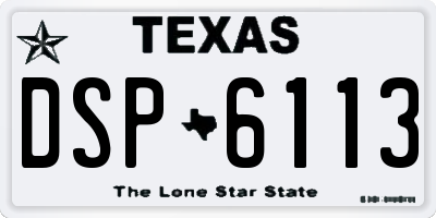 TX license plate DSP6113