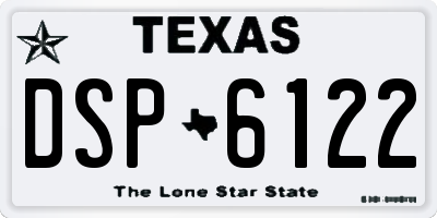 TX license plate DSP6122