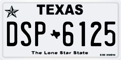 TX license plate DSP6125