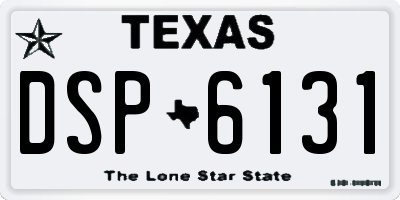 TX license plate DSP6131