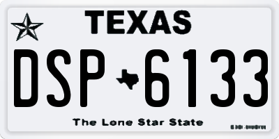 TX license plate DSP6133