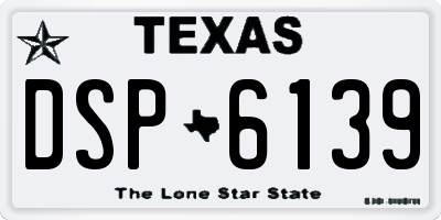 TX license plate DSP6139